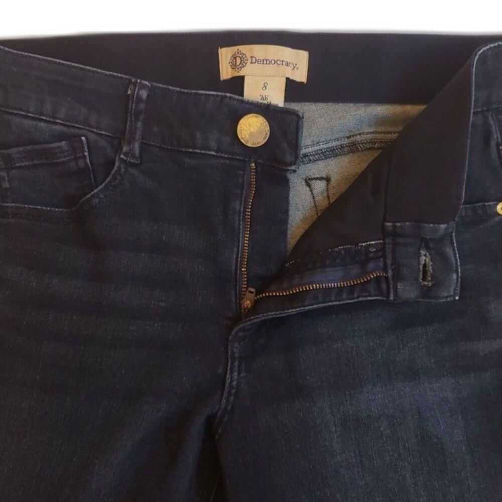 Democracy - "Ab" Technology - Dark Wash Flare Jeans - Black - Women Size 8 - Picture 6 of 8